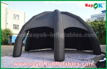Tente gonflable noire d'air de PVC/tente d'araignée dôme de la publicité avec le ventilateur