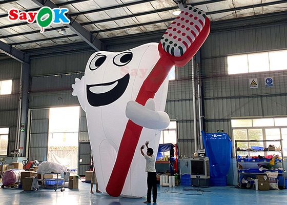 Blanc 6m personnages de dessins animés gonflables Dents géants Produits promotionnels Modèle gonflable