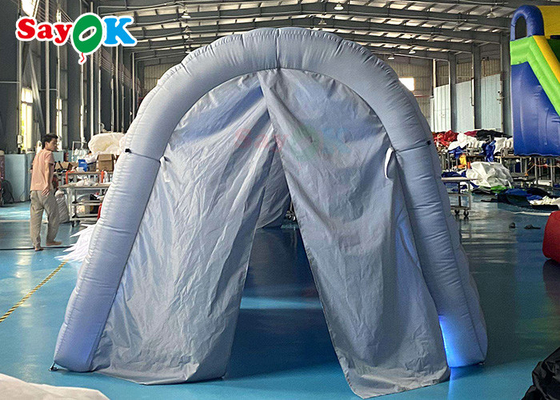 Tente gonflable de tunnel de PVC de la Manche faite sur commande d'air de tente de dôme d'événement avec le rideau en porte