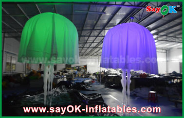 Tissu en nylon de club de barre d'éclairage de méduses gonflables blanches de décoration pour la partie