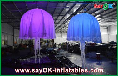 Tissu en nylon de club de barre d'éclairage de méduses gonflables blanches de décoration pour la partie