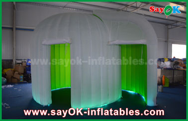 Double gonflable de clôture de cabine de photo de fond vert - tente de cabine de photo de plate-forme
