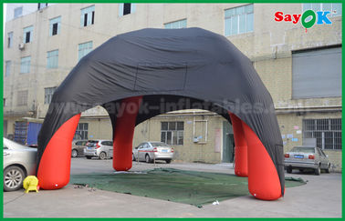 Jambes gonflables de la tente 4 de dôme araignée rouge/noire de dôme gonflable de tente avec le tissu d'Oxford ignifuge