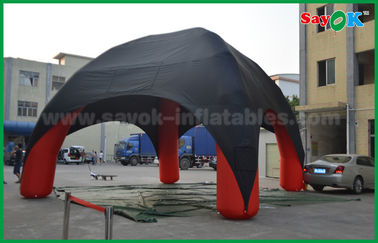 Jambes gonflables de la tente 4 de dôme araignée rouge/noire de dôme gonflable de tente avec le tissu d'Oxford ignifuge