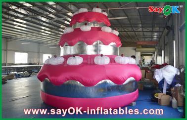 Partie de gâteau de produits gonflables faits sur commande promotionnels rouges/décoration géantes d'anniversaire