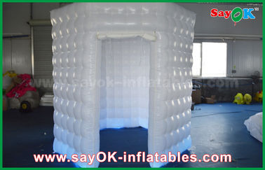 Le PVC gonflable de clôture de cabine de photo a enduit la tente mobile de cabine de photo d'octogone gonflable de l'éclairage de LED