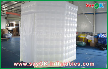 Le PVC gonflable de clôture de cabine de photo a enduit la tente mobile de cabine de photo d'octogone gonflable de l'éclairage de LED