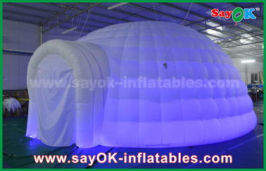 Tente commerciale d'événement de boîte de nuit de tente gonflable ronde blanche gonflable de dôme pour la partie/salon commercial