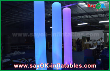 forme gonflable de pilier de décoration d'éclairage de tissu en nylon grand de 3m pour la publicité