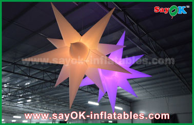 Décorations gonflables extérieures de publicité en nylon de ballon d'étoile de LED avec le ventilateur de la CE/UL