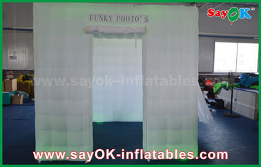 Cabine gonflable menée gonflable 2,5 x 2,5 X 2.5m de photo de fond de vert de cabine de photo pour le mariage/événement