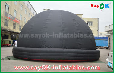 tente gonflable mobile noire de projection de dôme de planétarium de diamètre de 6m avec le ventilateur