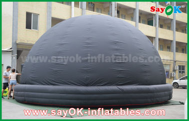 tente gonflable mobile noire de projection de dôme de planétarium de diamètre de 6m avec le ventilateur