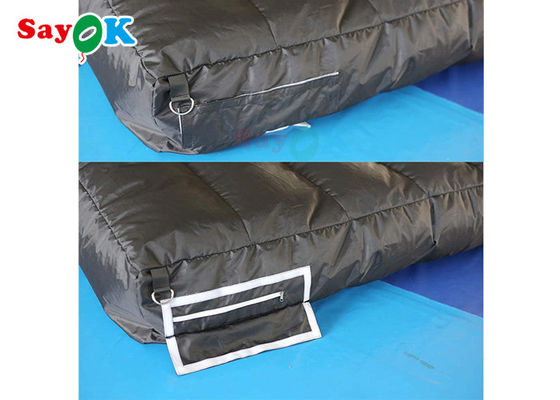 Tente à gazon gonflable noire à tunnel gonflable multi-fonction pour les activités d'exposition