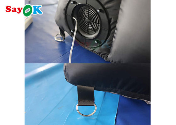 Tente à gazon gonflable noire à tunnel gonflable multi-fonction pour les activités d'exposition