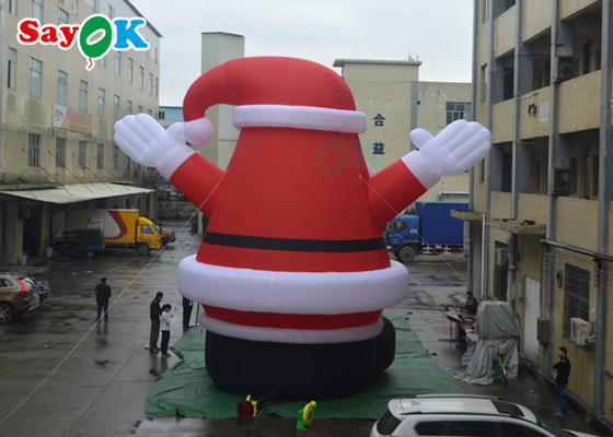 Le père noël gonflable géant mignon d'esprit de décorations de Noël d'explosion de LED