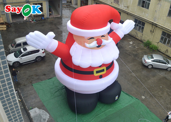 Le père noël gonflable géant mignon d'esprit de décorations de Noël d'explosion de LED