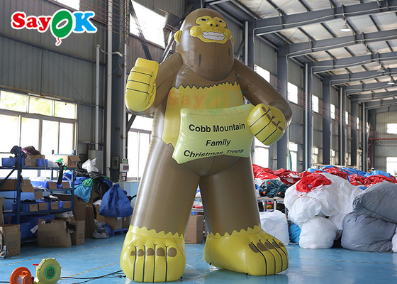 Gorille gonflable géant adapté aux besoins du client de taille pour la publicité commerciale