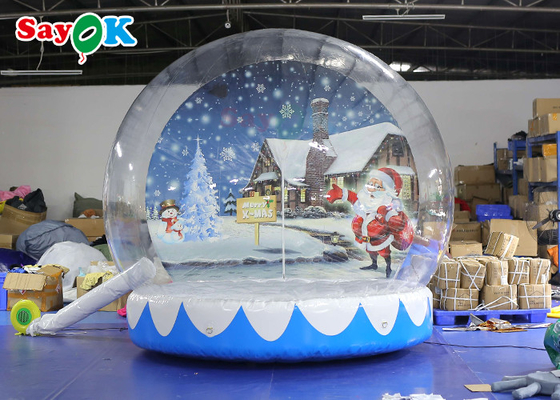 Décoration de Noël de globe de neige gonflable romantique d'intérieur extérieur