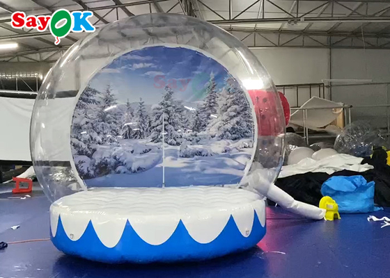 0.6mm PVC Gonflable Yard Décorations Noël Fond Mur Humain Snow Globe Photomaton