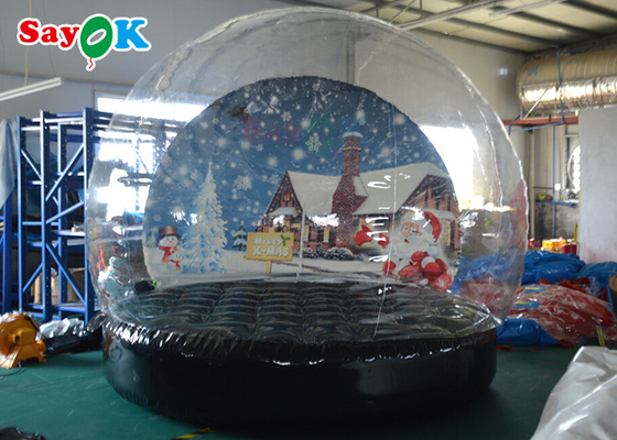 Impression gonflable de fond de tente de bulle de boule de cristal de globe de neige de Noël