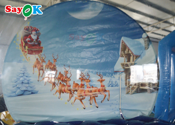 bonhomme de neige gonflable de thème de Noël de tente de bulle de dôme clair de PVC de 3m pour la publicité d'événement