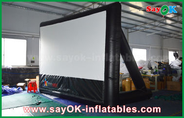 Matériel gonflable gonflable extérieur de PVC de cinéma de l'écran de projection 7mLx4mH avec le cadre pour la projection