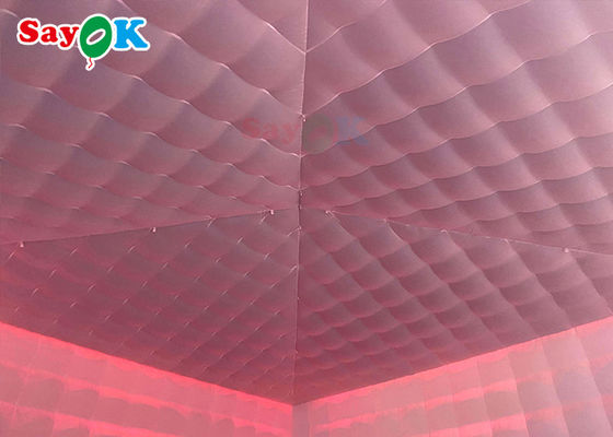 Tente gonflable géante mobile 8x8x4m Tente gonflable extérieure avec lumières LED étanche