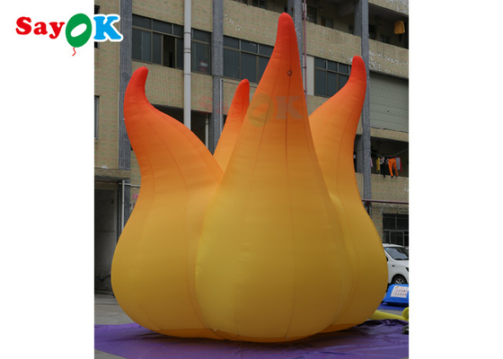 Décoration d'événement Modèle de flamme gonflable de 5 m avec lumière LED Ballons publicitaires gonflables