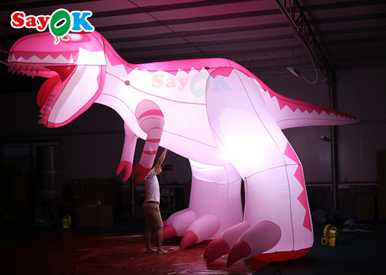 Personnages de dessins animés gonflables rose 4m Publicité Dinosaure étanche à l'humidité Ballons gonflables pour animaux