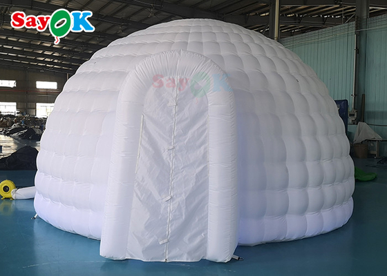 Tente gonflable blanche pure de dôme de 6x5x3.2m avec des lumières de LED