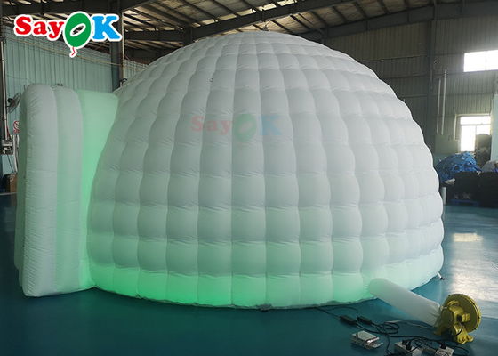 Dôme gonflable de maison de tente de bulle de camping extérieur blanc 6x5x3.2mH