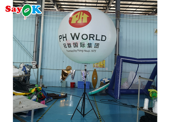 Ballon gonflable de plancher de support de LED décoration interactive publicité lumineuse de boule d'événement de lumière