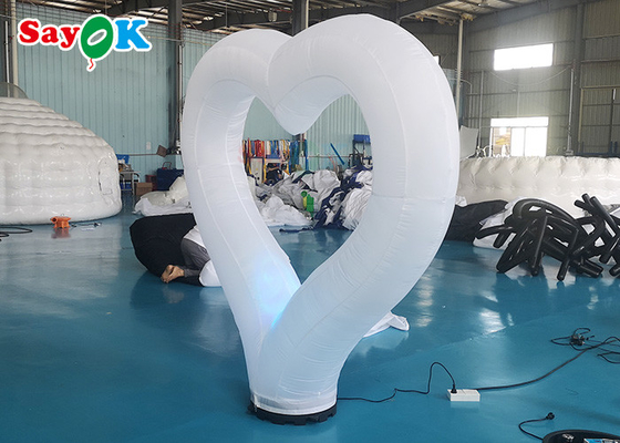 Modèle gonflable géant With Light de coeur d'amour de décoration de mariage de ballon