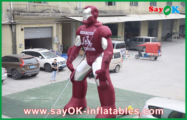 Héros gonflable durable de personnage de dessin animé d'homme d'Iron Man/araignée pour l'événement