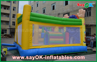 château heureux sautant de videur de sortes de rebond gonflable de clown de PVC de 0.55mm pour des enfants