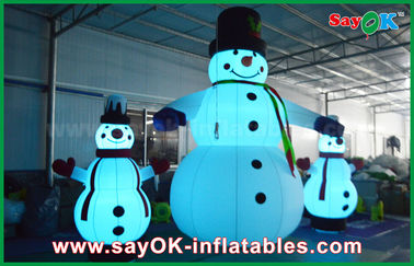 Bonhomme de neige géant de Noël de décorations gonflables de vacances de tissu d'Oxford pour la partie
