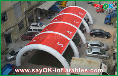 Porte gonflable géante rouge et blanche de tente d'air pour l'exposition ou l'événement