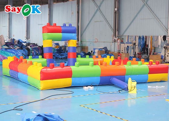 Le bloc gonflable de jeux de bâche de PVC forment la barrière imperméable Toy Playground Building de voiture de butoir