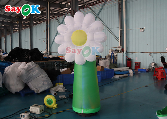 La décoration de allumage gonflable de PVC d'OEM a mené le modèle For Advertising de fleur