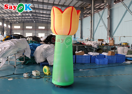 Fleur gonflable géante de 3d LED allumant la modélisation de la publicité de Toy Custom Plant Fungus Flower