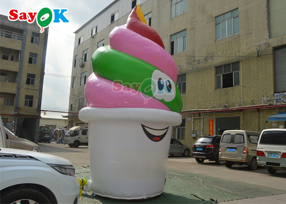 La publicité gonflable adaptée aux besoins du client de For Festival Outdoor de modèle de crème glacée de 5m