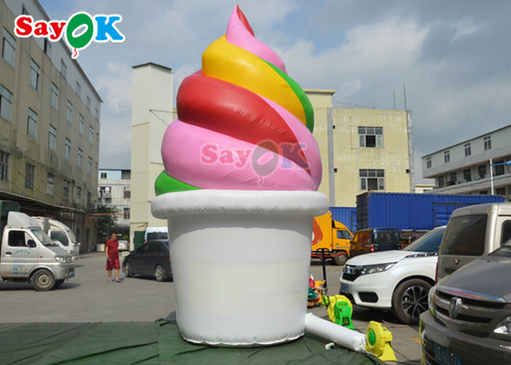 La publicité gonflable adaptée aux besoins du client de For Festival Outdoor de modèle de crème glacée de 5m