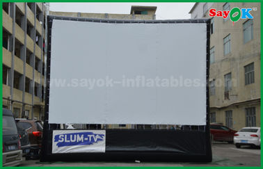Matériel gonflable extérieur de tissu d'Oxford de cinéma de cinéma gonflable d'arrière-cour avec le cadre pour la projection