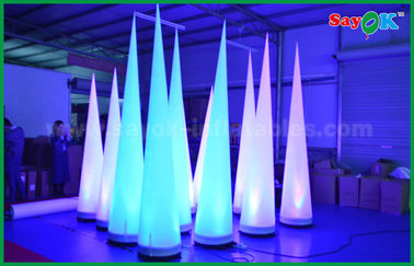 2.5m / 3mH a mené allumer la décoration gonflable d'éclairage en forme de cône pour l'événement/publicité