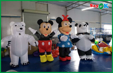 Le panda/souris gonflables adaptés aux besoins du client de personnages de dessin animé a formé pour le parc d'attractions