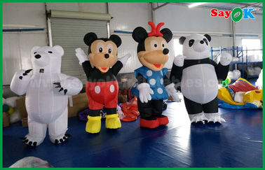 Le panda/souris gonflables adaptés aux besoins du client de personnages de dessin animé a formé pour le parc d'attractions