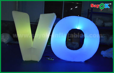 Décoration gonflable en nylon d'éclairage de Lingting, lettres gonflables avec le ventilateur et contrôleur à distance