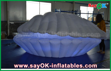 Décoration gonflable d'éclairage de tissu en nylon blanc LED Shell pour la publicité