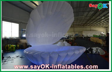 Décoration gonflable d'éclairage de tissu en nylon blanc LED Shell pour la publicité